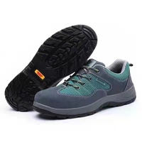 Botas de Trabajo Unisex de Cuero de Gamuza Transpirable, Corte Bajo, con Puntera de Acero Ancha, Estándar Europeo, Antipinchazos en la Entresuela, Protectoras