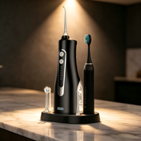 Hydropulseur portable et brosse à dents électrique 2-en-1 – Ensemble hydropulseur et brosse à dents électrique pour adultes