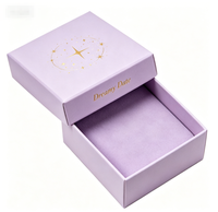 Boîte en papier vide carrée mate en deux parties, personnalisable avec logo doré, pour bijoux de fiançailles et coffrets cadeaux – Vente en gros