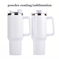 Taza de Viaje de Acero Inoxidable al Vacío Lista para Enviar, Vaso Térmico de Aventura de 1200ml (40oz) con Asa, Tapa y Popote