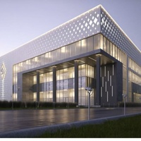 Edificio de Oficinas Prefabricado de Acero Ecológico con Muro Cortina de Vidrio, Energía Solar y Fácil Expansión Rápida
