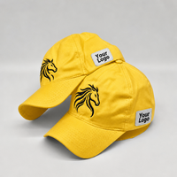 Casquette de baseball jaune d'été, broderie de logo personnalisée, en coton, 6 panneaux, pour le golf, les sports et les activités de plein air, usine de broderie OEM, vente en gros