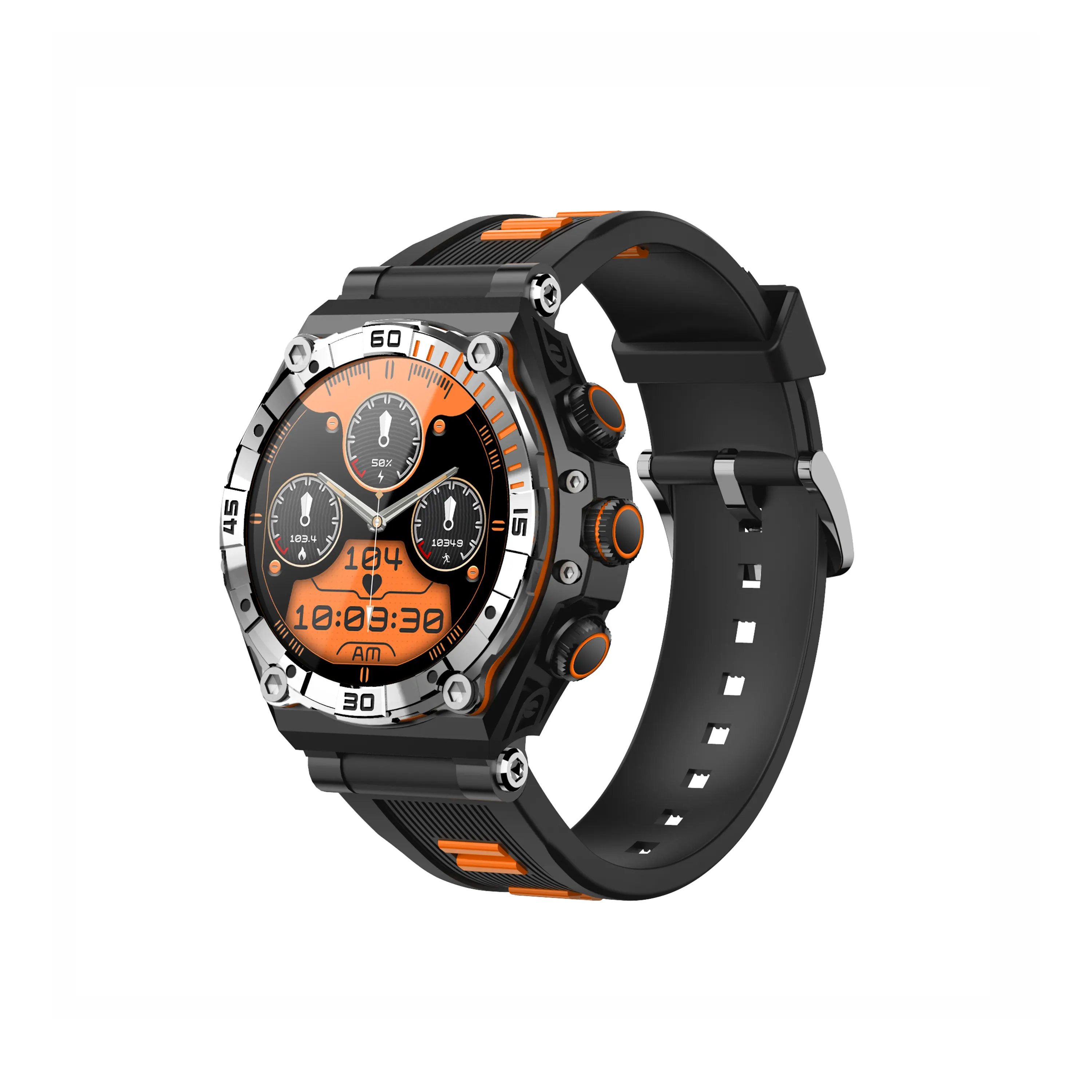 Amoled smartwatch CT18 3+1 mechanical digital dial wrist watches 100+ sports modes NFC 700mAh IP68 waterproof sport smart watch