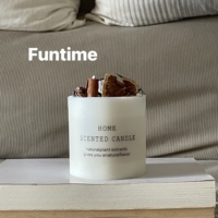 Bougie parfumée en cire de soja avec fleurs séchées dans un bocal en verre, bougie aromathérapeutique botanique pour cadeau de mariage, fête, Diwali, vente en gros