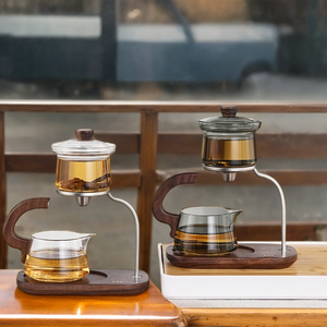 Taza de Té de Vidrio Borosilicato Resistente al Calor <span class=keywords><strong>CHAPLIN</strong></span>, Tapa Giratoria Magnética con Sistema de Extracción de Agua, Tazón Semiautomático para Té Kung Fu - Product Image 6