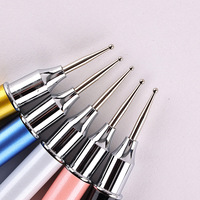 Stylo à ongles à double extrémité Rhinestones Diamond Pick up Wax Pen Nail Art Dotting Pen