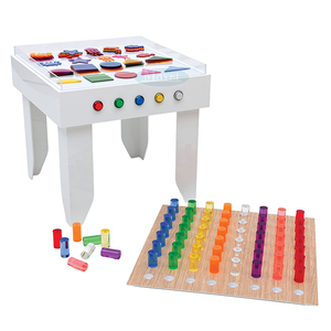 Table sensorielle LED à changement de <span class=keywords><strong>couleur</strong></span>, table d'apprentissage LED multifonction pour la thérapie d'intégration sensorielle et le soutien de l'autisme - Product Image 1