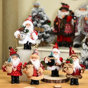 Handmade Small Fabric <b>Santa</b> Claus Doll Ornament Cross-Border Hot-Selling <b>Standing</b> Figure for Mall Windows Christmas Gift - Product Image 1