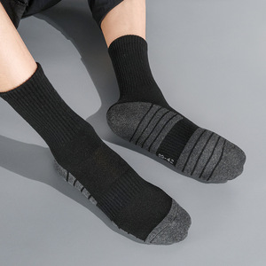 <span class=keywords><strong>Chaussettes</strong></span> mi-mollet en coton <span class=keywords><strong>très</strong></span> populaires 2026 avec semelle rembourrée, <span class=keywords><strong>chaussettes</strong></span> de sport toutes saisons avec semelle en tissu éponge - Product Image 3