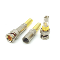 Connecteur de câble coaxial mâle BNC sans soudure à visser pour caméra de sécurité CCTV