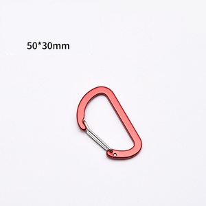 Commercio all'ingrosso della fabbrica a buon mercato in alluminio Mini 4cm D forma piatto cancello moschettone Clip per regalo di promozione - Product Image 6