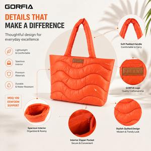 Bolso Tote de Nailon Acolchado de Lujo para Mujer, Bolso de Compras Ligero de Gran Capacidad, Bolsos de Hombro y Mensajero de Diseñador con Logotipo Personalizado - Product Image 5