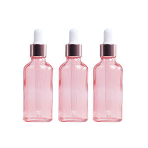 ขวดหยดแก้วสีชมพูสำหรับเครื่องสำอางแบบขายส่ง ขนาด 5 มล. 10 มล. 15 มล. 20 มล. 30 มล. 50 มล. 100 มล. แบบกำหนดเองได้ - Product Image 3