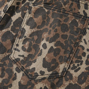 Tùy chỉnh-thực hiện chất lượng cao báo in thẳng chân Quần Short Denim cho nam giới phong cách đường phố Punk rửa lỏng quần short giản dị - Product Image 6