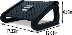 Office Work Under Desk Non-slip Footrest <strong>Stool</strong> up Down <strong>Adjustable</strong> Massage Texture and Roller Foot Ottman Rest <strong>Stool</strong> - Product Image 2