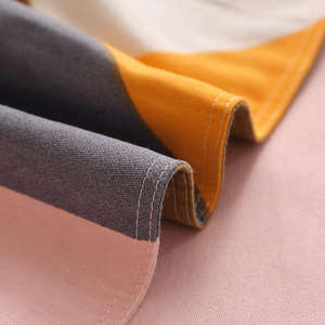 <strong>Japanese</strong> Styles <strong>Geometric</strong> Block Embroid 4 Pieces Full Cotton Brushed Fabric Kids Bedding Set - Product Image 5