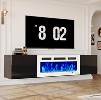 Meuble TV cheminée moderne avec rangement Mobilier de salon en bois simple Vente en gros d'usine Conception personnalisée