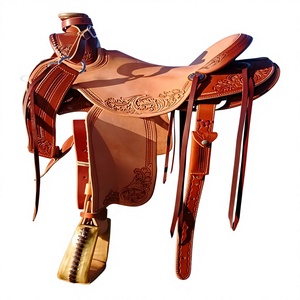 Silla de montar de cuero genuino color marrón, duradera, para caballo, en venta, diseños personalizables, silla de montar europea de cuero vintage clásica - Product Image 1