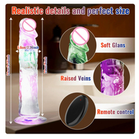 Vibrador Realista de Gelatina con Forma de Pene Grande, Juguetes Sexuales Anales, Estimulador Vaginal de Punto G Suave y Vibrante para Mujeres y Adultos Gay