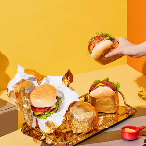 環境に優しいバーガー用ラップやタコス用のアルミ箔ラミネート紙容器 - Product Image 4