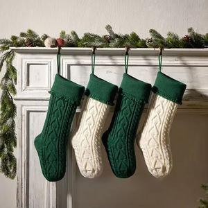 Vente en gros de chaussettes de Noël personnalisées en tricot Fair Isle <span class=keywords><strong>bas</strong></span> Boho pour cintres d'arbre de Noël chaussettes de vacances décoratives scandinaves - Product Image 2