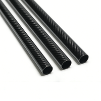 Tube en fibre de carbone 3K de grand diamètre, personnalisable, léger et haute résistance, pour tige de détecteur de métaux ED