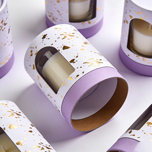 Luxury <b>Empty</b> Toy Display candle <b>Box</b> Round Custom Logo Gold Foil Cylinder Toy <b>Gift</b> Packaging Paper Tube <b>Box</b> with PVC Window - Product Image 5