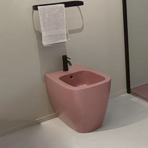 Bidet mural public pour toilettes féminines, couleur noir mat, forme carrée, pour toilettes de métro et de ville, <span class=keywords><strong>WC</strong></span> Chine - Product Image 5