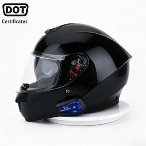 Casques <span class=keywords><strong>de</strong></span> moto intégrales personnalisés OEM/ODM pour hommes, casque <span class=keywords><strong>de</strong></span> moto certifié DOT, scooter, casque Bluetooth Wale - Product Image 1