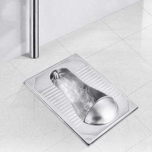 Cuvette de toilettes à la turque robuste <span class=keywords><strong>en</strong></span> acier inoxydable SUS304, antidérapante, à détection, pour toilettes publiques scolaires, équipement sanitaire durable - Product Image 3