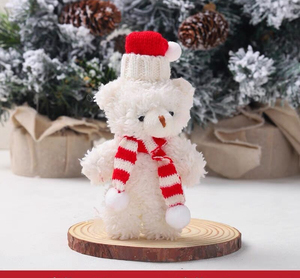 Sáng Tạo Giáng Sinh Little Bear Đồ Chơi Sang Trọng Với Màu Đỏ Dệt Kim <span class=keywords><strong>Hat</strong></span> Teddie Gấu Món Quà Thú Nhồi Bông Thú Nhồi Bông Đồ Chơi - Product Image 4
