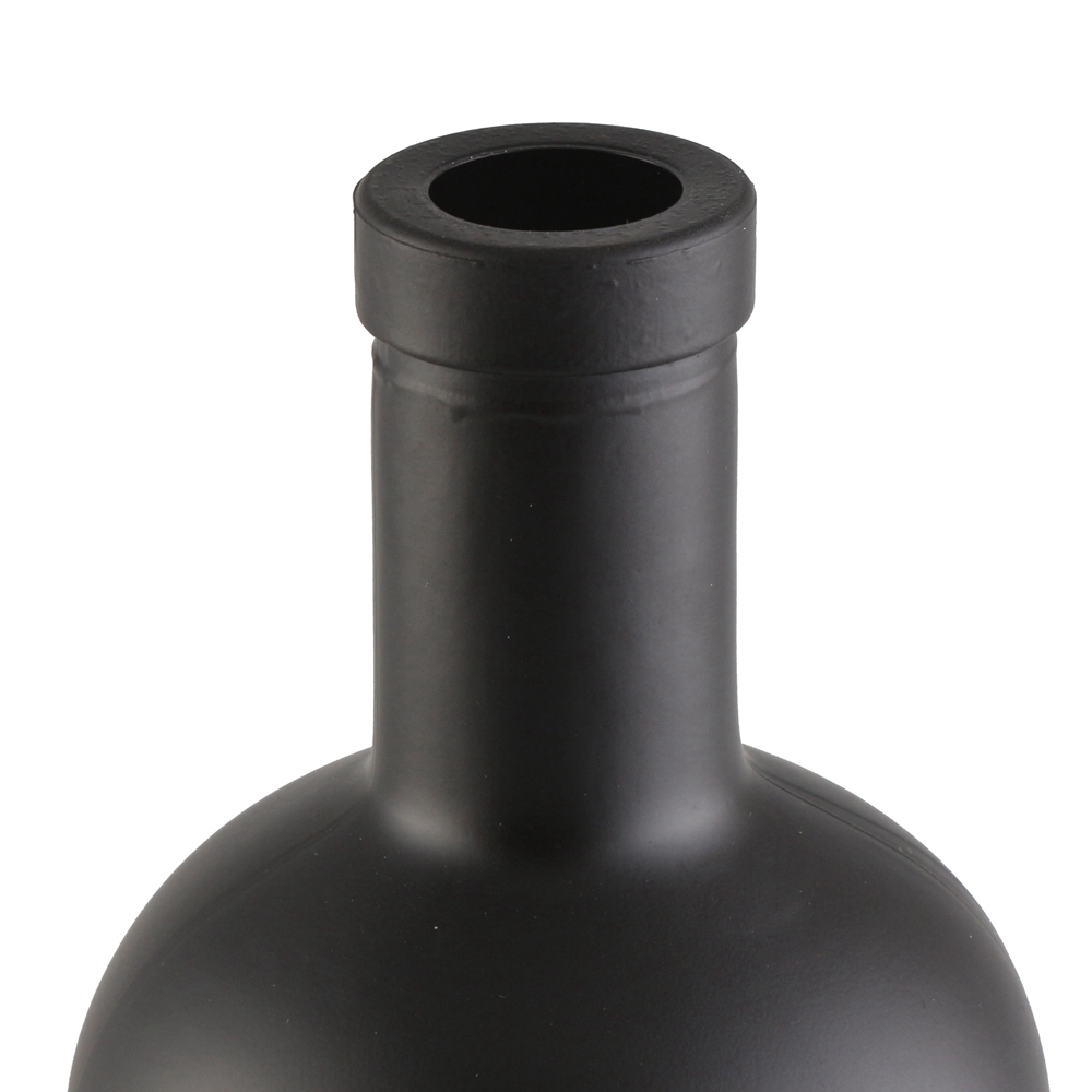 Conception personnalisée 500 ml noir mat jet vin bouteilles bouteille de verre vide et emballage