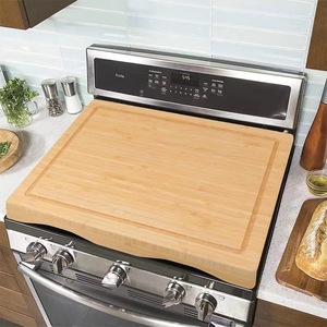 Bamboo Cutting Board 75x54cm Multifunction Kitchen <b>Stove</b> Cover Rectangle Wood Chopping Block - Product Image 1