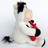 Peluche interactive Vache Guitare Électrique Chanteuse et Parlante, Répète les Mots, Cadeau d'Anniversaire pour Enfants