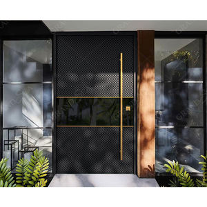 Puerta de Entrada Principal de Estilo Americano Moderno Grandsea, Puerta de Entrada de Apartamento de Última Generación, Puerta Exterior de Seguridad de Aluminio Fundido para Villas - Product Image 1