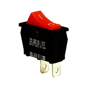 2 Pin 10x15mm Push Button Switch SPST 3A 250V on-off mirco AC Red Black Color KCD3 Boat Rocker Switch
