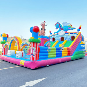 <span class=keywords><strong>Château</strong></span> <span class=keywords><strong>gonflable</strong></span> pour enfants sur le thème de l'unicorn, personnalisé en usine, pour l'extérieur, avec toboggan, pour la cour et les locations de fêtes - Product Image 1