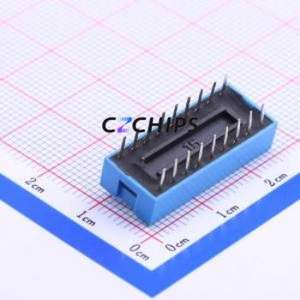DS-09BP DIP Switch Through hole Component (THT) Switch Flat Toggle, Raised Type Single Pole Single Throw 9-Bit 2.54mm - Product Image 2