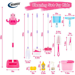 Juego de limpieza para niños, 12 Uds., juego de limpieza, juego de limpieza para niños, juego de <span class=keywords><strong>escoba</strong></span> y fregona, juguetes de limpieza - Product Image 6