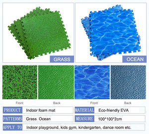Tappetino da Gioco in Schiuma EVA Spessa 2cm a Tema Oceano Blu Moetry, Piastrelle Morbide Incastrabili per Pavimenti di Aree Gioco Interne per Bambini in Età Prescolare e Palestre - Product Image 6