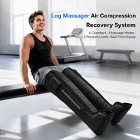 Bottes de compression pour les jambes Y27 OEM Accept, 5 niveaux d'intensité, 3 programmes de massage, CE ROHS FCC, masseur de compression pour les jambes entières