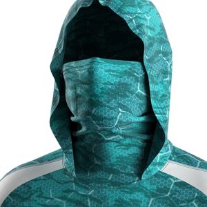 Hoodie de pêche avec protection UV UPF50+, masque intégré, tissu anti-transpiration et ventilation latérale pour un refroidissement maximal - Product Image 4