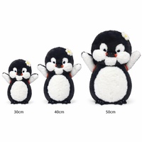 Peluche Pingouin Gentoo Doux, Jouet en Peluche Courte, Rembourrage Coton PP, Pattes en PU Stables, Plusieurs Tailles, Cadeau Câlin pour Enfants