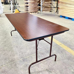 Nouvelle table de conférence moderne en bois et métal, bureau de réception pour auditorium scolaire, table d'étude pliable et portable pour la formation - Product Image 5