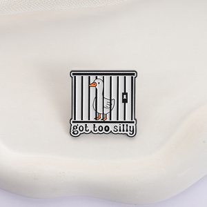 Sming pins có quá Ngớ Ngẩn men Pin hài hước mỉa Mai Ngớ Ngẩn ngỗng dễ thương động vật Trâm ve áo ba lô Huy hiệu trang sức phụ kiện - Product Image 3