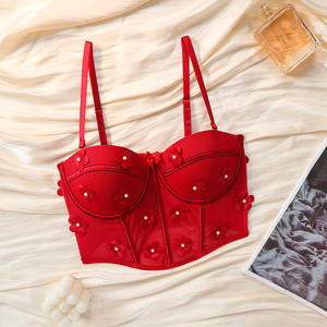 Crop Top Débardeur Corset Floral Tendance Sexy en Dentelle pour Femmes, Lingerie Féminine - Product Image 5