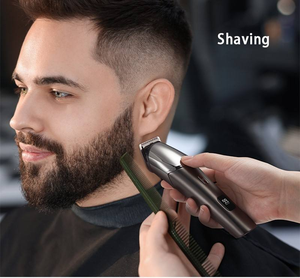 Tondeuse Électrique Sans Fil 6-en-1 Komingdon en Acier Inoxydable – <span class=keywords><strong>Kit</strong></span> de Toilettage Visage, <span class=keywords><strong>Moustache</strong></span>, Corps, Oreilles, Nez – Étanche IPX6 pour Barbier - Product Image 2