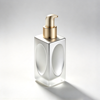 Ensemble de flacons et pots en verre givré pour soins de la peau, 30/50g, 10/40/100/120ml, emballage cosmétique personnalisé avec pompe dorée pour lotion, sérum, crème