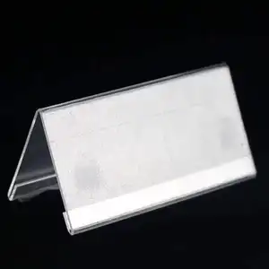 Wholesale Acrylic Desktop Business Card Table Number Holder Stand V Shape Office Desk Name Plate Sign Holder