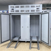 Congélateur à chocs super rapide en acier inoxydable avec chariots, congélateur à plaques avec composants moteurs